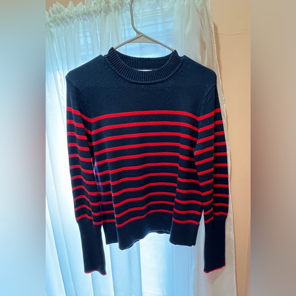 NEVER WORN La Ligne x Target Blue and Red Striped Crewneck sweater Size Small - Picture 4 of 6